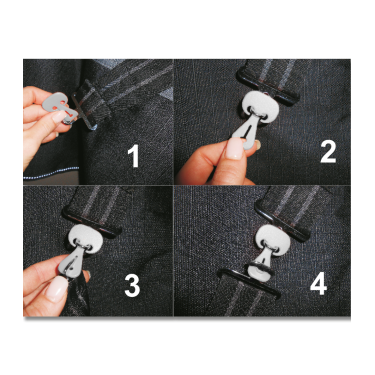 Safe-Gum Waldhausen 6 elastici con chiusure a T Grigio Safe-Gum Waldhausen 6 elastici con chiusure a T Grigio