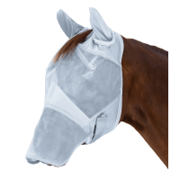 Maschera anti-mosche Waldhausen Premium protezione orecchie e naso Grigio argento