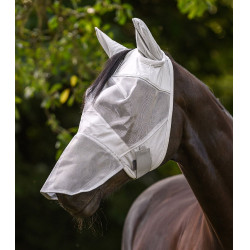 Maschera anti-mosche Waldhausen Premium protezione orecchie e naso Grigio argento