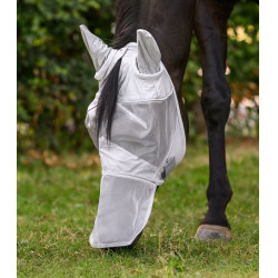 Maschera anti-mosche Waldhausen Premium protezione orecchie e naso Grigio argento