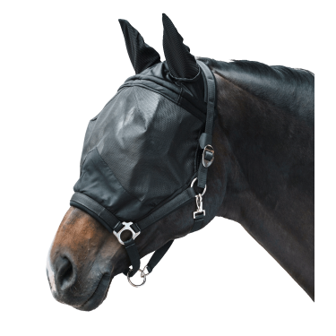 Maschera antimosche Waldhausen Premium con cavezza Nero Maschera antimosche Waldhausen Premium con cavezza Nero