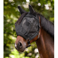 Maschera antimosche Waldhausen Premium con cavezza Nero