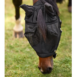 Maschera antimosche Waldhausen Premium con cavezza Nero