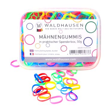 Elastici Waldhausen extra larghi per trecce multicolore scatola Multicolore