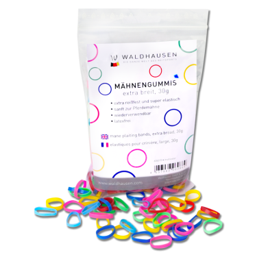 Elastici Waldhausen extra larghi per intrecciare multicolore Multicolore