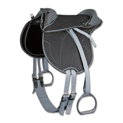 Bardetta da equitazione Waldhausen per bambini Nero / grigio