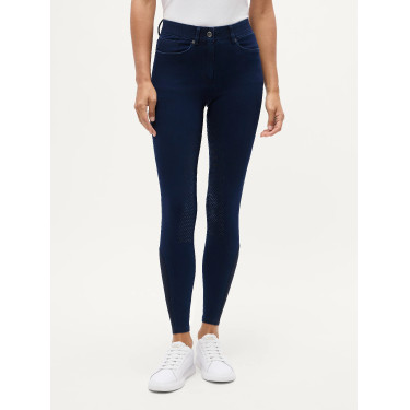 Pantaloni da equitazione Tommy Hilfiger Equestrian in denim Hope donna Risciacqua Blu