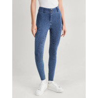 Pantaloni Tommy Hilfiger Equestrian Texas Denim full grip donna Patrimonio Blu