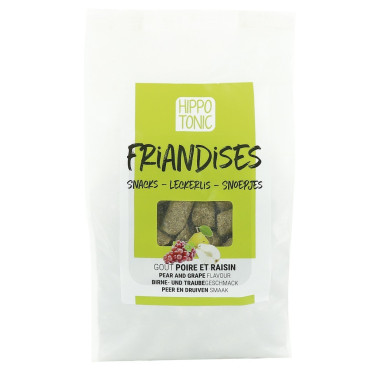 Dolcetti per cavalli al gusto pera e uva Hippotonic