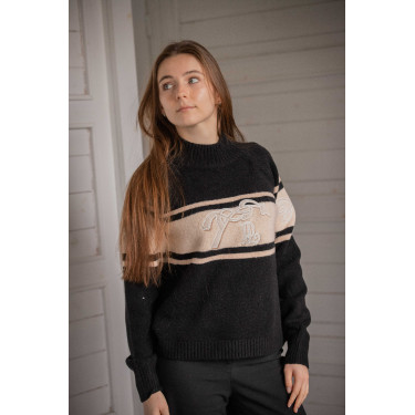 Maglione Pénélope Noris Nero / cammello