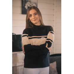Maglione Pénélope Noris Nero / cammello