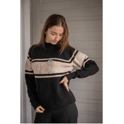 Maglione Pénélope Noris Nero / cammello