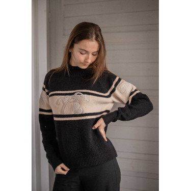 Maglione Pénélope Noris Nero / cammello