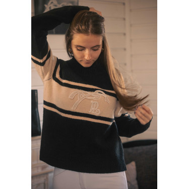 Maglione Pénélope Noris Nero / cammello