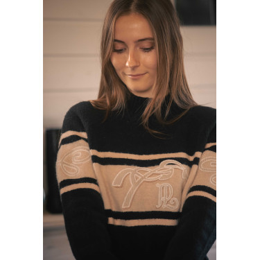 Maglione Pénélope Noris Nero / cammello