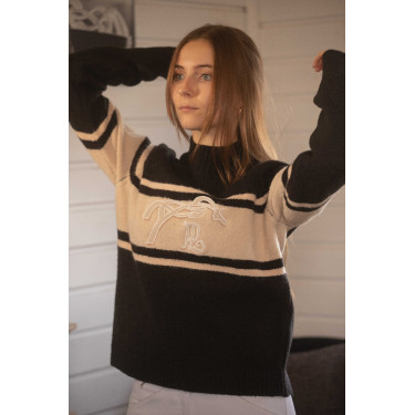 Maglione Pénélope Noris Nero / cammello