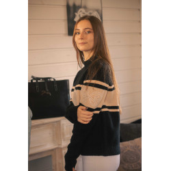 Maglione Pénélope Noris Nero / cammello