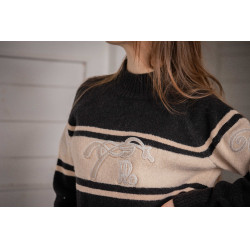 Maglione Pénélope Noris Nero / cammello