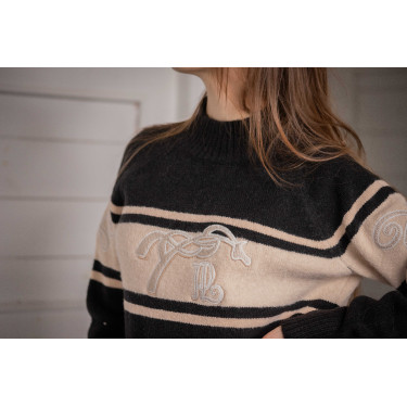 Maglione Pénélope Noris Nero / cammello
