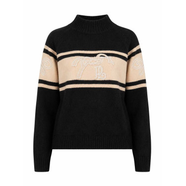Maglione Pénélope Noris Nero / cammello