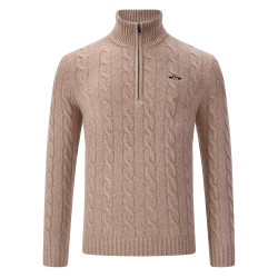 Maglione equitazione uomo HV Polo Dan con zip