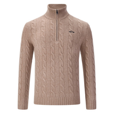 Maglione equitazione uomo HV Polo Dan con zip