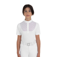 Polo da concorso bambina con tulle Equestro bambino Bianco