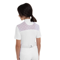 Polo da concorso bambina con tulle Equestro bambino Bianco