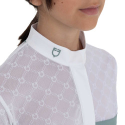 Polo da concorso bambina manica lunga con tulle Equestro bambino Grigio ardesia Polo da concorso bambina manica lunga con tulle Equestro bambino Grigio ardesia