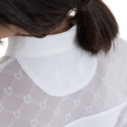 Polo da concorso bambina manica lunga con tulle Equestro bambino Polo da concorso bambina manica lunga con tulle Equestro bambino