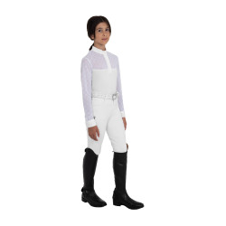Polo da concorso bambina manica lunga con tulle Equestro bambino Polo da concorso bambina manica lunga con tulle Equestro bambino