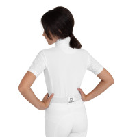 Polo da concorso bambina a manica corta con inserti mesh Equestro bambino