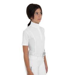 Polo da concorso bambina a manica corta con inserti mesh Equestro bambino Polo da concorso bambina a manica corta con inserti mesh Equestro bambino