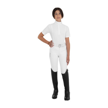 Polo da concorso bambina a manica corta con inserti mesh Equestro bambino Polo da concorso bambina a manica corta con inserti mesh Equestro bambino