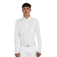 Polo concorso uomo con inserti in mesh e a costine Equestro