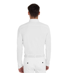 Polo concorso uomo con inserti in mesh e a costine Equestro Polo concorso uomo con inserti in mesh e a costine Equestro