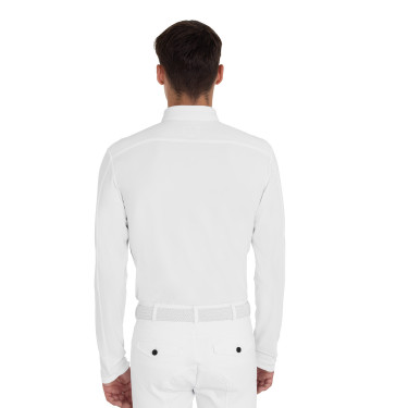 Polo concorso uomo con inserti in mesh e a costine Equestro Polo concorso uomo con inserti in mesh e a costine Equestro