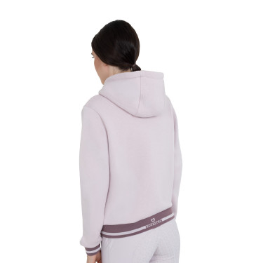 Felpa donna con cappuccio e zip frontale Equestro