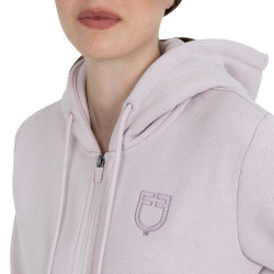 Felpa donna con cappuccio e zip frontale Equestro