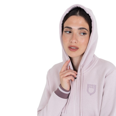 Felpa donna con cappuccio e zip frontale Equestro