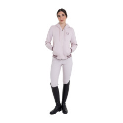 Felpa donna con cappuccio e zip frontale Equestro