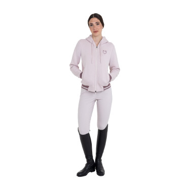 Felpa donna con cappuccio e zip frontale Equestro