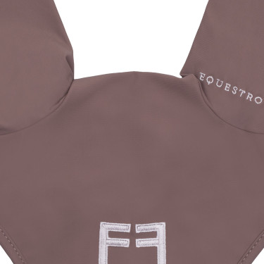Cuffietta in tessuto tecnico con logo a contrasto Equestro Antler / viola feltro