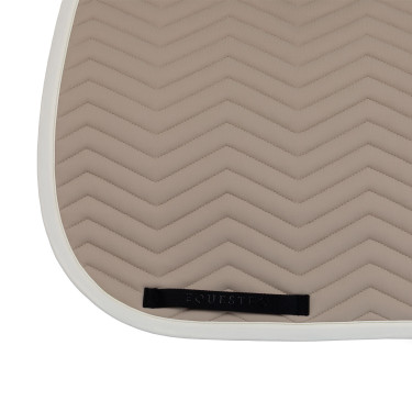 Sottosella da dressage con trapuntatura a onde Equestro Ciottolato / bianco antico