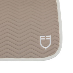 Sottosella da dressage con trapuntatura a onde Equestro Ciottolato / bianco antico