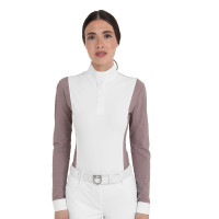 Polo concorso donna maniche lunghe traforata Equestro