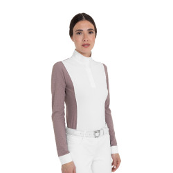 Polo concorso donna maniche lunghe traforata Equestro
