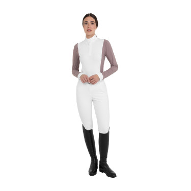 Polo concorso donna maniche lunghe traforata Equestro