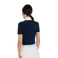 Polo concorso donna manica corta con inserti in mesh Equestro