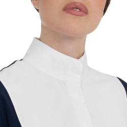 Polo concorso donna manica corta con inserti in mesh Equestro